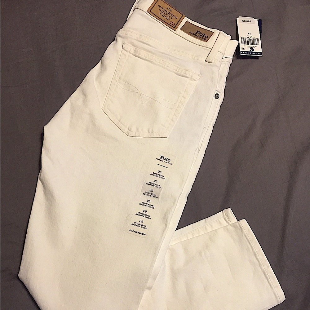 NWT. SZ 29 POLO RALPH LAUREN TOMPKINS SKINNY CROP